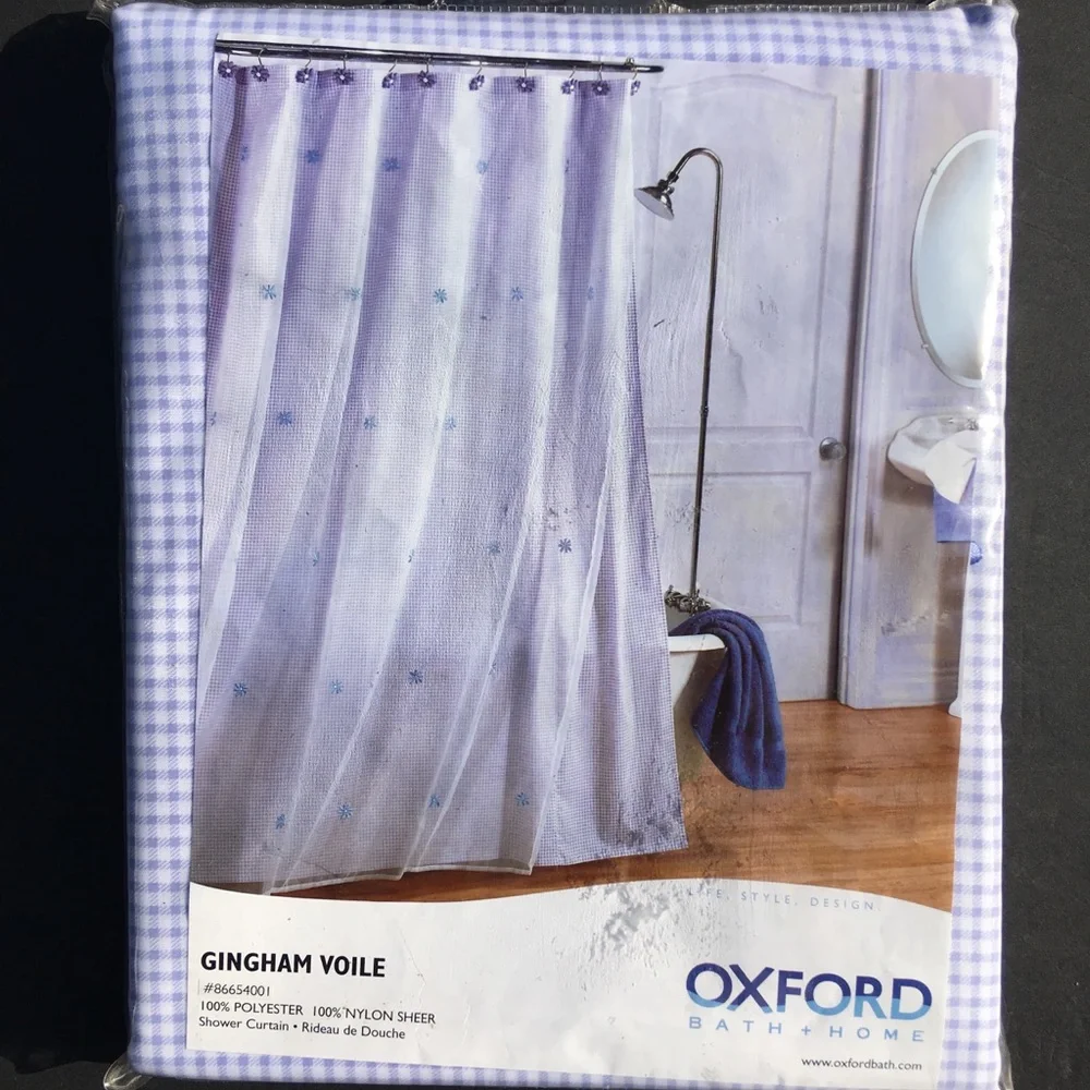 Oxford Bath + Home gingham voile